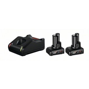 Комплект акумулаторни батерии Bosch GBA12V, 2 х 6.0 Ah + зарядно GAL12V-40