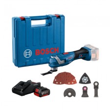 Акумулаторен мултифункционален осцилатор BOSCH GOP 185-LI PROFESSIONAL, 18 V, 20.000 об/мин, с батерия и зарядно в куфар