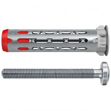 Дюбел метален Fischer за гипсокартон с опорен пръстен и метричен винт PZ M5x55 мм, DuoHM