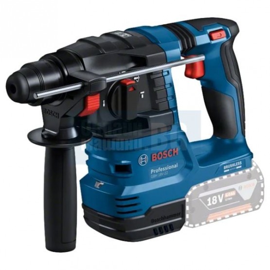 Комплект акумулаторни винтоверт GSR 18V-45 и перфоратор Bosch GBH 18V-22 0615V0003D, 18 V, 4 Ah, с батерии, зарядно и чанта + консумативи