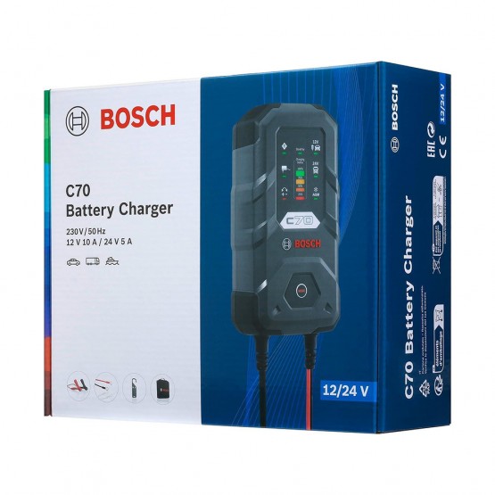 Зарядно устройство за акумулатори Bosch C70, 230 V, 12 V / 24 V, 5 A / 10 A