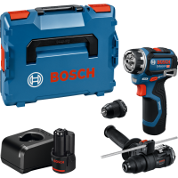 Акумулаторен винтоверт Bosch GSR 12V-32 FC, 12 V, 2 Ah, 32 Nm, с приставки, батерии, зарядно и куфар