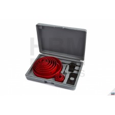 Боркорони за дърво комплект HBM / 19-127мм, 16 части/