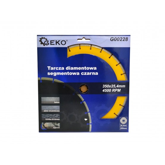 Диамантен диск с дълбоко защитно покритие Geko G00228 / 350 x 8 x 25,4 mm