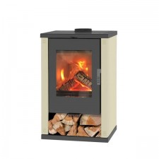 Печка тип камина HECHT SOLIS BEIGE, 11 kW, с димоотвод 150 мм, бежава