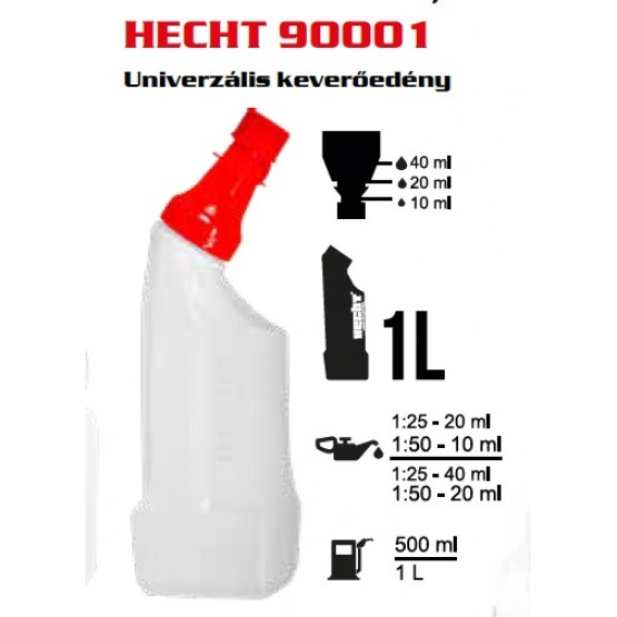 Бутилка за смесване на горива HECHT 90001, 1 л