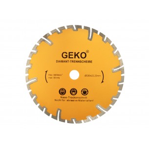 Диамантен диск с дълбоко защитно покритие Geko G00226 / 230 x 22,2 mm