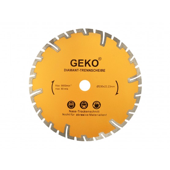 Диамантен диск с дълбоко защитно покритие Geko G00226 / 230 x 22,2 mm