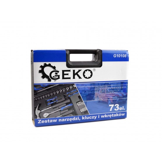 Комплект инструменти GEKO G10108, 1/4", 3/8", 73 броя