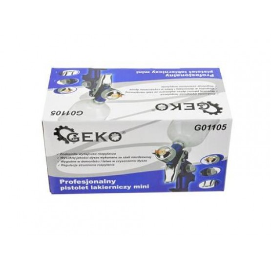 Професионален мини бояджийски пистолет HVLP GEKO G01105 /0.8 mm, 3 bar, 125 ml /