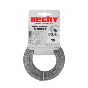 Квадратна корда за тример HECHT DUAL POWER 10401524, 2.4 мм x 15 м