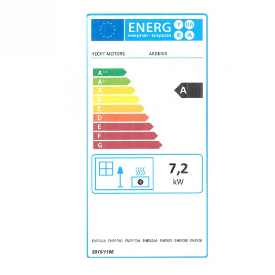 Печка тип камина HECHT ARDENIS, 7-8 kW, с горен димоотвод 120 мм