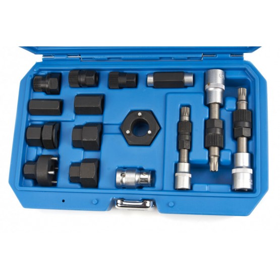 Комплект ключове за монтаж и демонтаж на алтернатори HBM 10064, 23 части