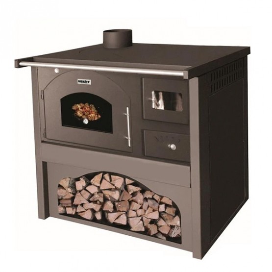 Печка тип камина HECHT VULCANUS GREY, 6 kW, с димоотвод Ø 130 мм