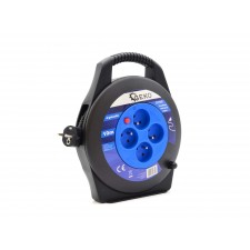 Удължител на макара GEKO G17506, 4 гнезда, 10 м