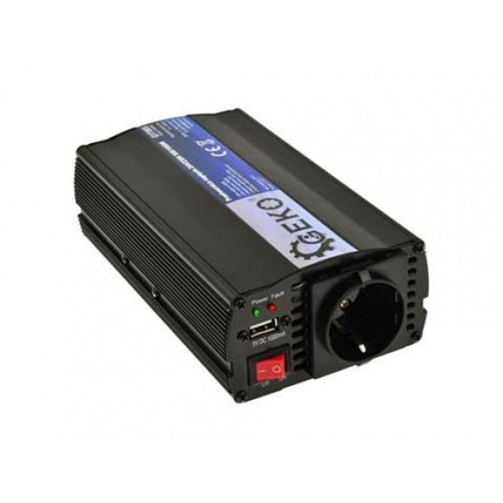 Инверторен преобразувател за напрежение GEKO G17005/ 24V / 230V, 500 / 1000W/