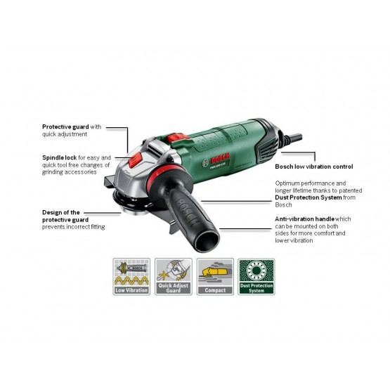 Ъглошлайф BOSCH PWS 850-125 / 850 W ; 125 mm /