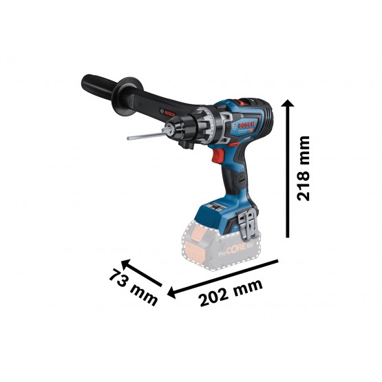 Акумулаторен безчетков винтоверт Bosch GSR 18V-150C, 18 V, 150 Nm, с 2 батерии 8.0 Ah, зарядно и куфар