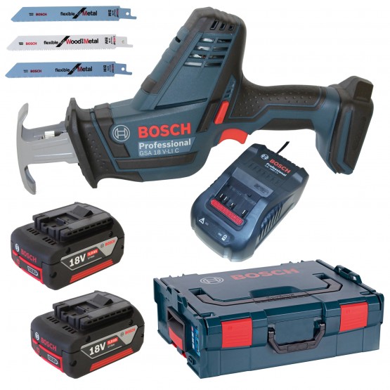 Акумулаторен саблен трион Bosch GSA 18 V-Li Compact / 18 V , 5,0 Ah , 200 мм /