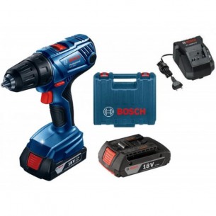 Акумулаторен винтоверт Bosch GSR 180-LI Professional, 18 V, 54 Nm, с 2 батерии 1.5 Ah, зарядно и куфар