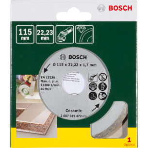 Диамантен диск за рязане на плочки, Ø 115 mm, Bosch