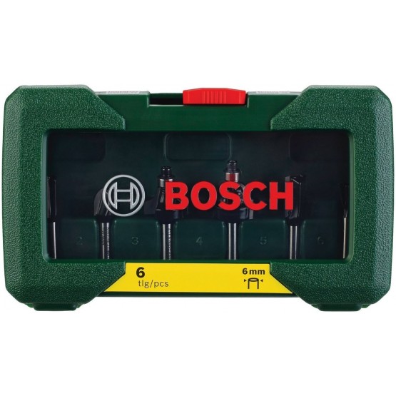 Комплект фрезери Bosch, НМ, 6 части, 6 мм опашка