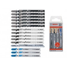 Комплект ножчета за зеге BOSCH, 15 части, за дърво и метал