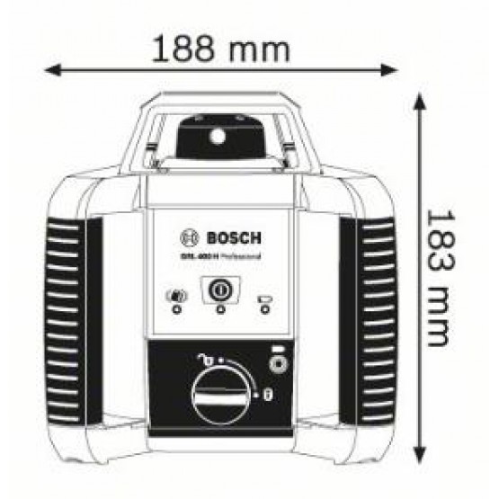 Ротационен лазер Bosch GRL 400 H /до 400 метра с приемник/