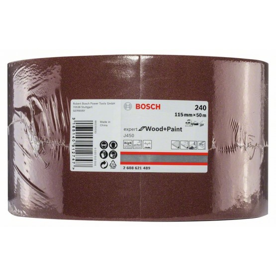 Шкурка руло Bosch, J450, G240, Expert for Wood & Paint,115mm, 50m,плат