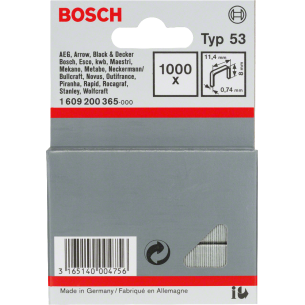 Скоби тип 53 Bosch, 11.4x0.74x8 мм, 1000 броя