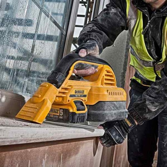 Акумулаторна прахосмукачка за сухо и мокро почистване DEWALT DCV517N 18 V 1.9 л, без батерия и зарядно устройство