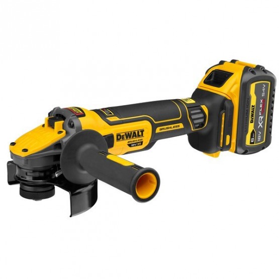 Акумулаторен БЕЗЧЕТКОВ ъглошлайф Dewalt DCG409T1 18 V, 1 батерия FLEXVOLT 6 Ah, куфар