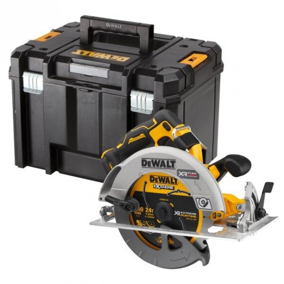 Акумулаторен БЕЗЧЕТКОВ циркуляр Dewalt DCS573NT 18 V, 1 батерия FLEXVOLT 6 Ah + куфар, без зарядно устройство и батерия.