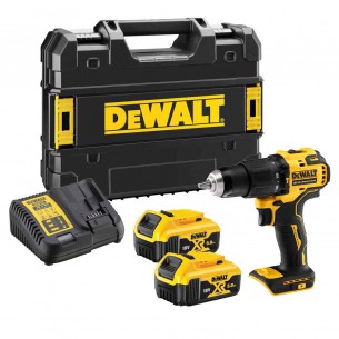 Акумулаторна УДАРНА БЕЗЧЕТКОВА бормашина Dewalt DCD709P2T 18 V, 2 батерии х 5.0 Ач, куфар TSTAK