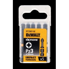 Накрайници PZ3 - 50 мм Dewalt DT7392T 5 бр.
