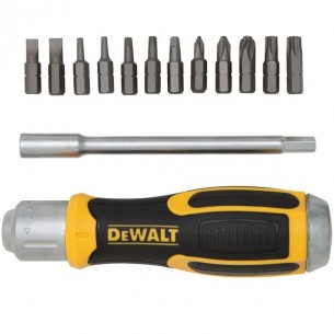 Отвертка с тресчотка и 12 сменяеми накрайници Dewalt DWHT69233-0