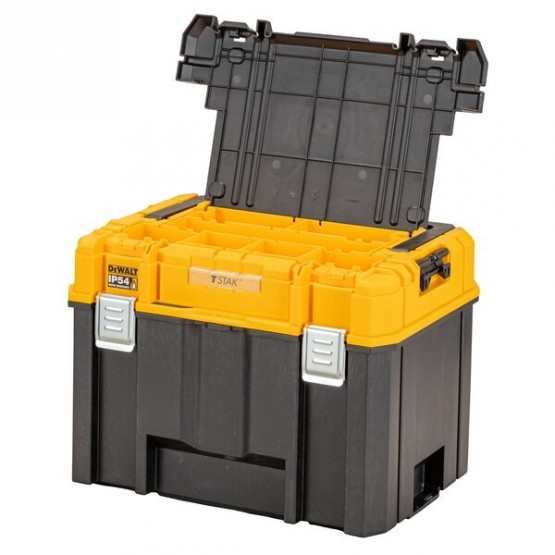 Пластмасов куфар с дълга алуминиева дръжка и органайзер Dewalt DWST83343-1 T-STAK