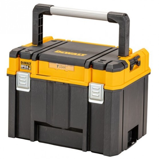 Пластмасов куфар с дълга алуминиева дръжка и органайзер Dewalt DWST83343-1 T-STAK