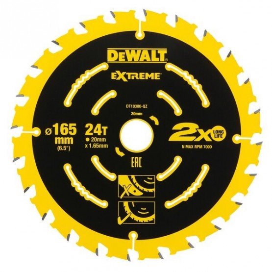 Циркулярен диск за дърво Dewalt DT10300 165 x 20 x 24 зъба