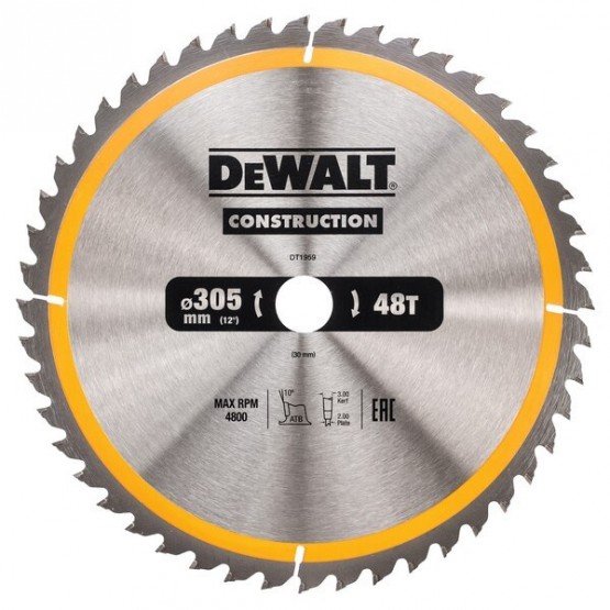 Циркулярен диск за дърво Dewalt DT1959 305 x 30 x 48 зъба