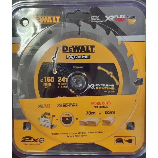 Циркулярен диск за дърво Dewalt DT99560 165 x 20 x 24 зъба