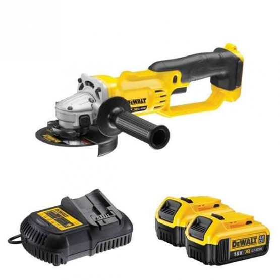 Акумулаторен ъглошлайф DeWalt DCG412M2, 18 V, 4 Ah, ф 125 mm