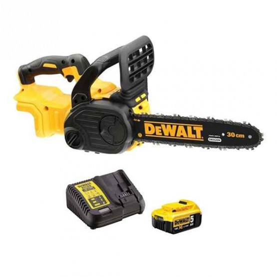 Акумулаторен верижен трион DEWALT DCM565P1, 18 V, 5 Ah, 300 мм