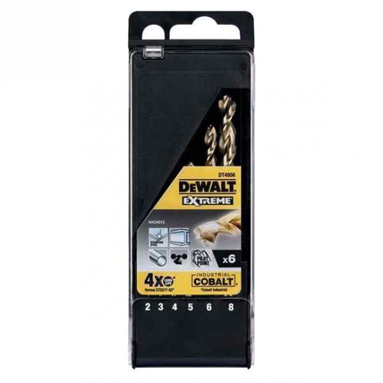 Кобалтови свредла за метал DEWALT DT4956, ф2-8 мм, 6 бр