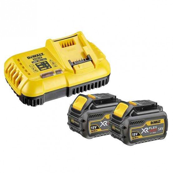 Комплект акумулаторни батерии и зарядно устройство DEWALT, 18 V, 6 Ah