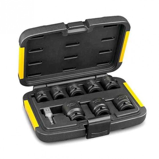 Комплект ударни вложки DEWALT DT7507, 1/2", 10-27 мм, 9 части