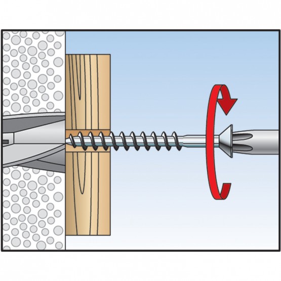 Дюбел пластмасов Fischer за газобетон спираловиден ф 14x65 мм, GB
