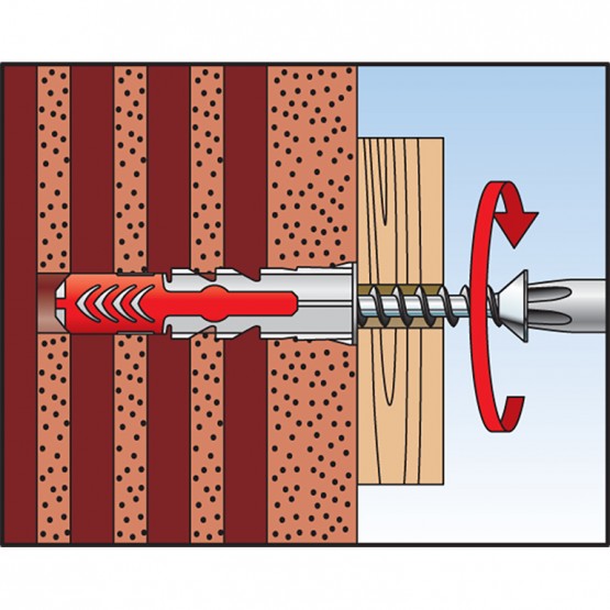 Универсален дюбел FISCHER  DUOPOWER 10Х80 DIY 25 БР/КУТИЯ