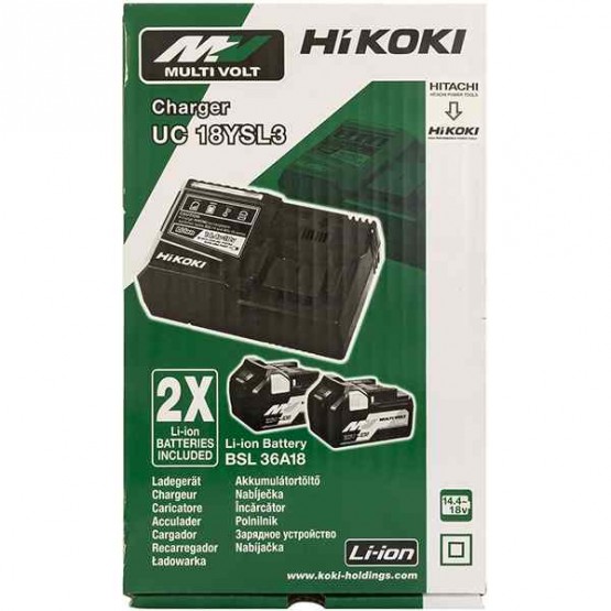 Батерия акумулаторна HITACHI/HIKOKI BSL36A18х2 + UC18YSL3