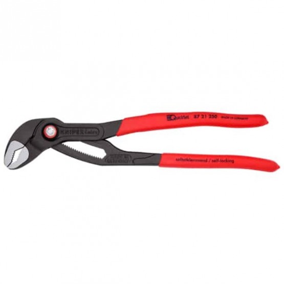 Клещи за тръби,раздвижени Cobra® QuickSet 250 мм, за тръби до 2“ - KNIPEX, 87 21 250